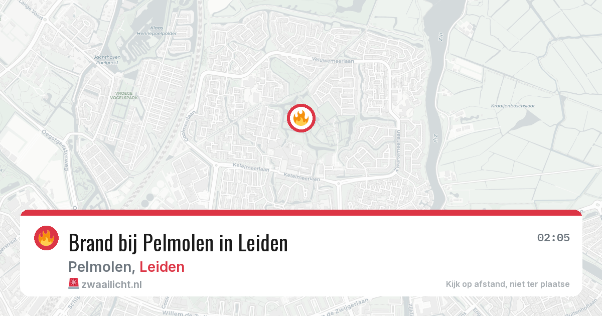Brand bij Pelmolen in Leiden — 1 jul 2026