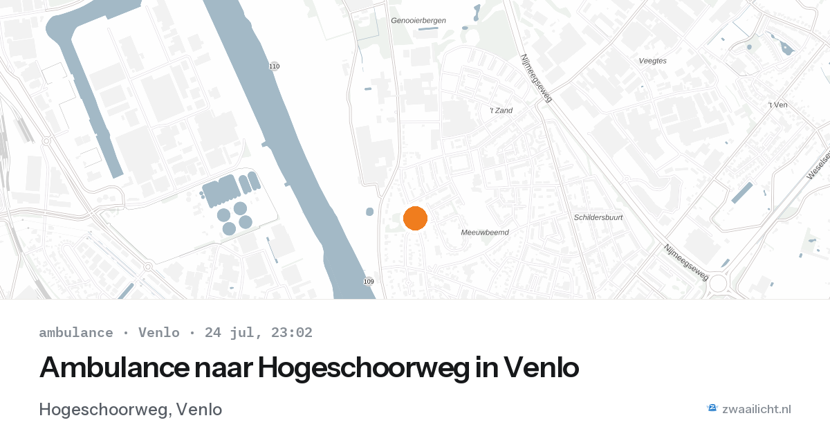 Ambulance naar Hogeschoorweg in Venlo — 24 jul 2026