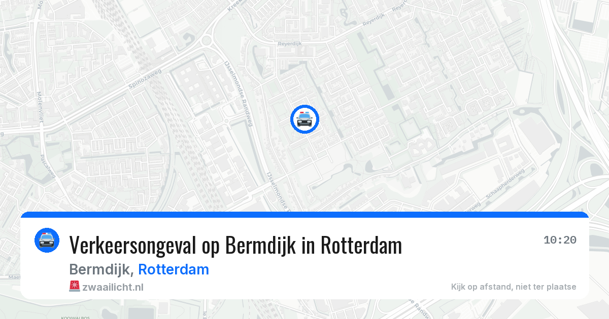 Verkeersongeval op Bermdijk in Rotterdam — 4 jun 2026