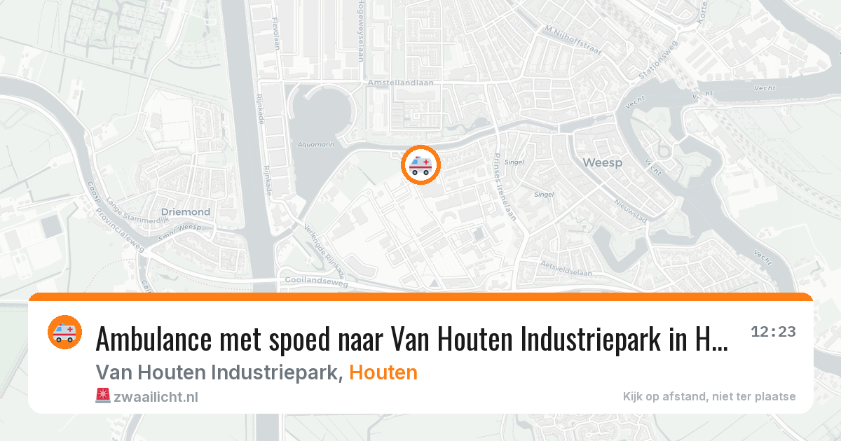 Ambulance met spoed naar Van Houten Industriepark in Houten — 4 jul 2026