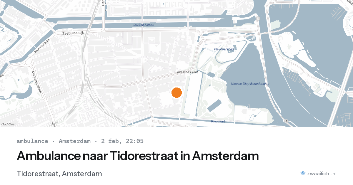 Ambulance naar Tidorestraat in Amsterdam — 2 feb 2026
