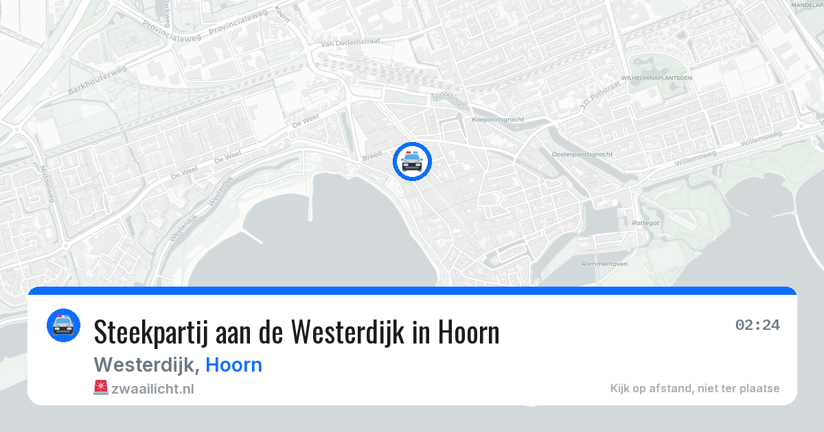 Steekpartij aan de Westerdijk in Hoorn — 14 jun 2026