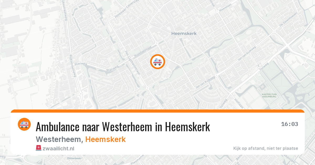 Ambulance naar Westerheem in Heemskerk — 22 mei 2026