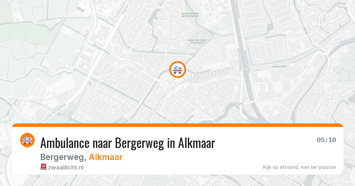 Ambulance naar Bergerweg in Alkmaar — 8 jun 2026