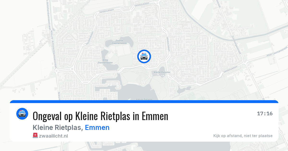 Ongeval op Kleine Rietplas in Emmen — 29 jul 2026