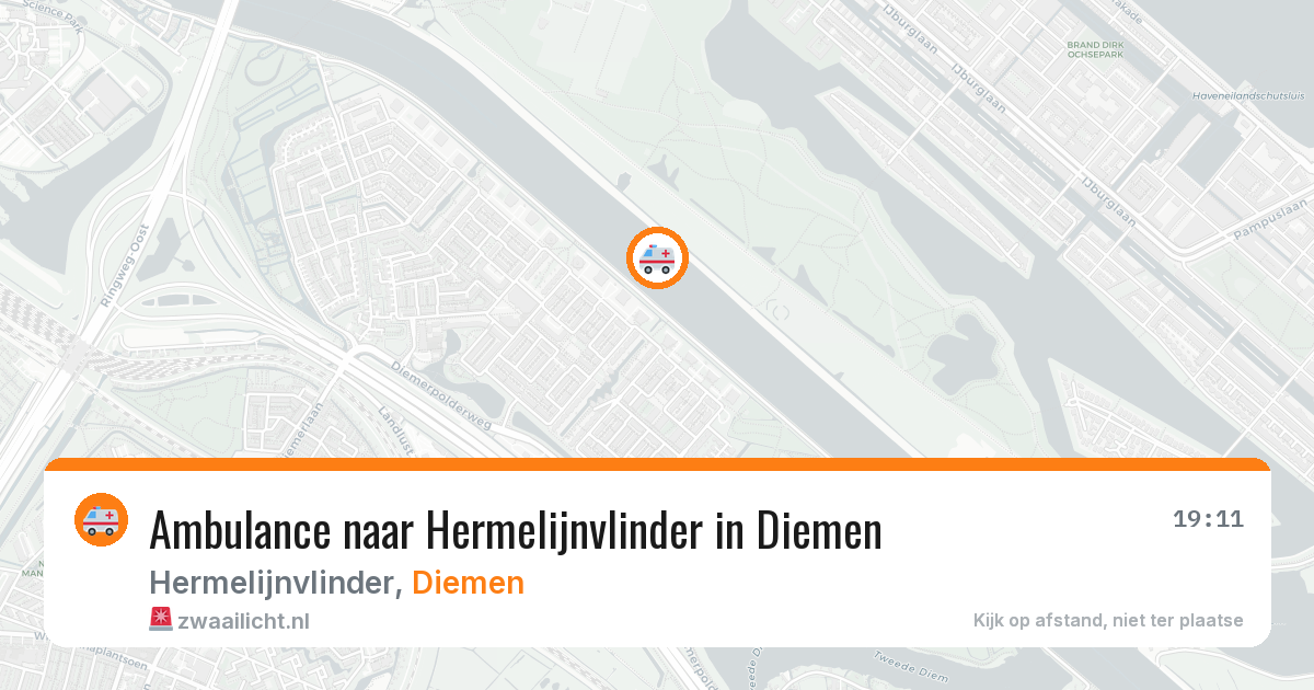 Ambulance naar Hermelijnvlinder in Diemen — 1 jun 2026