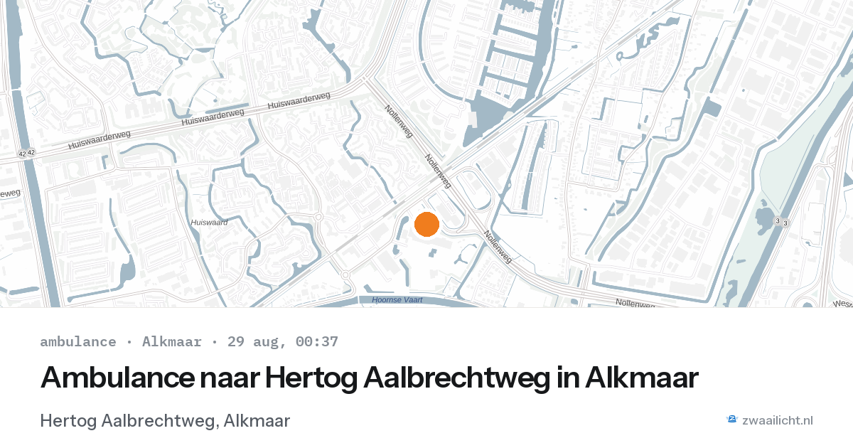 Ambulance naar Hertog Aalbrechtweg in Alkmaar — 28 aug 2026