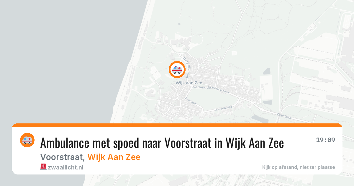 Ambulance met spoed naar Voorstraat in Wijk Aan Zee — 7 jul 2026