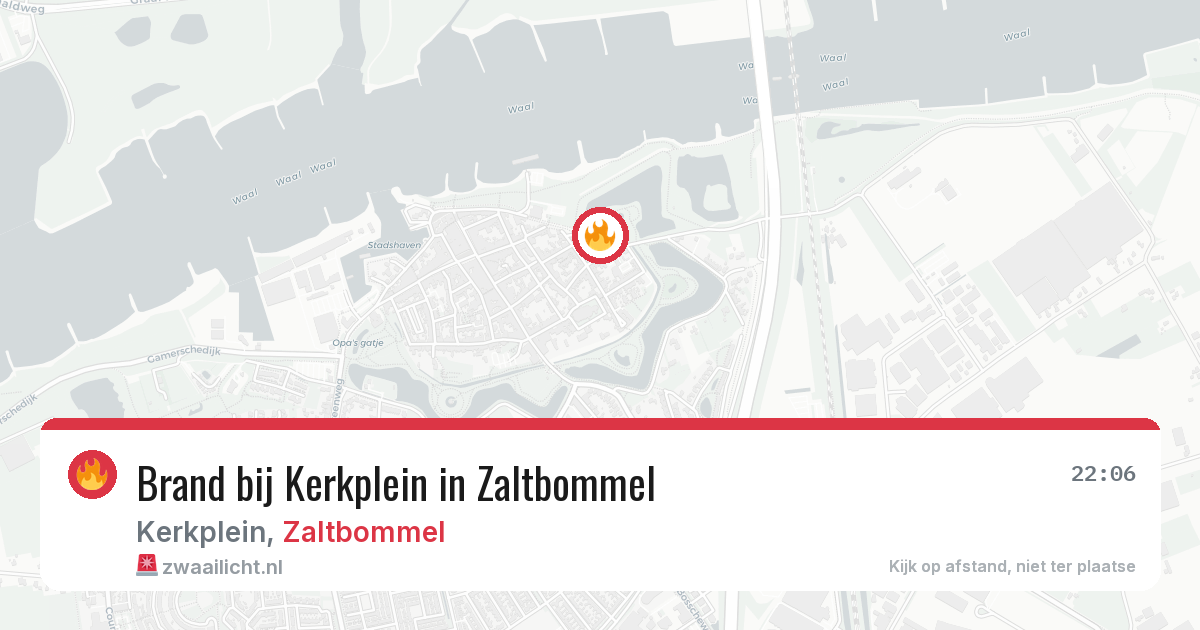 Brand bij Kerkplein in Zaltbommel — 19 jun 2026