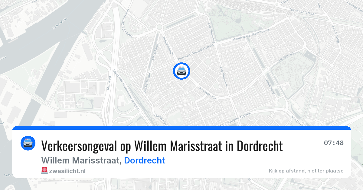 Verkeersongeval op Willem Marisstraat in Dordrecht — 4 mei 2026