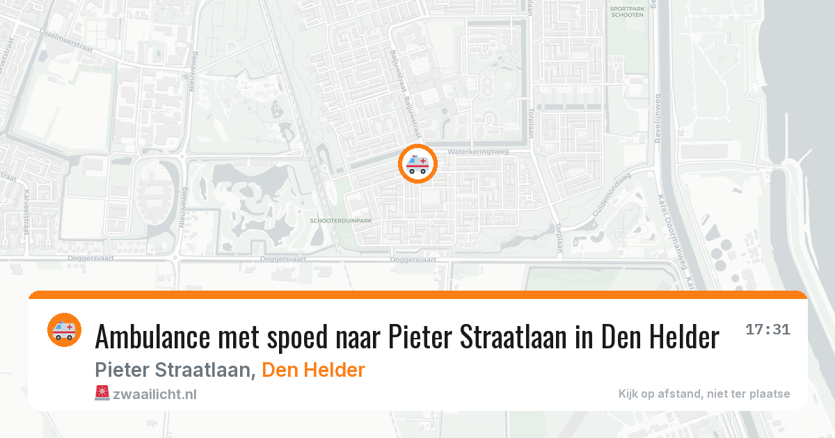 Ambulance met spoed naar Pieter Straatlaan in Den Helder — 12 aug 2026