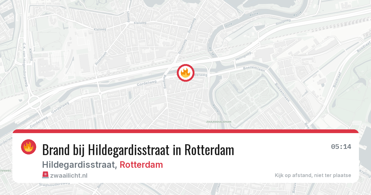 Brand bij Hildegardisstraat in Rotterdam — 22 mei 2026