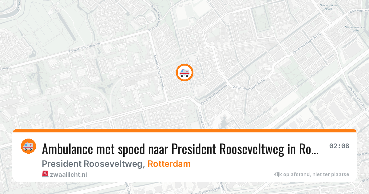 Ambulance met spoed naar President Rooseveltweg in Rotterdam — 24 jun 2026