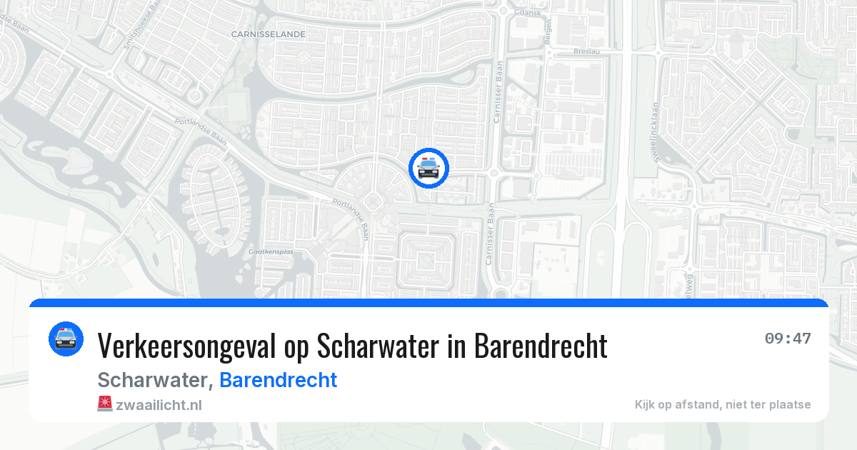 Verkeersongeval op Scharwater in Barendrecht — 20 jun 2026