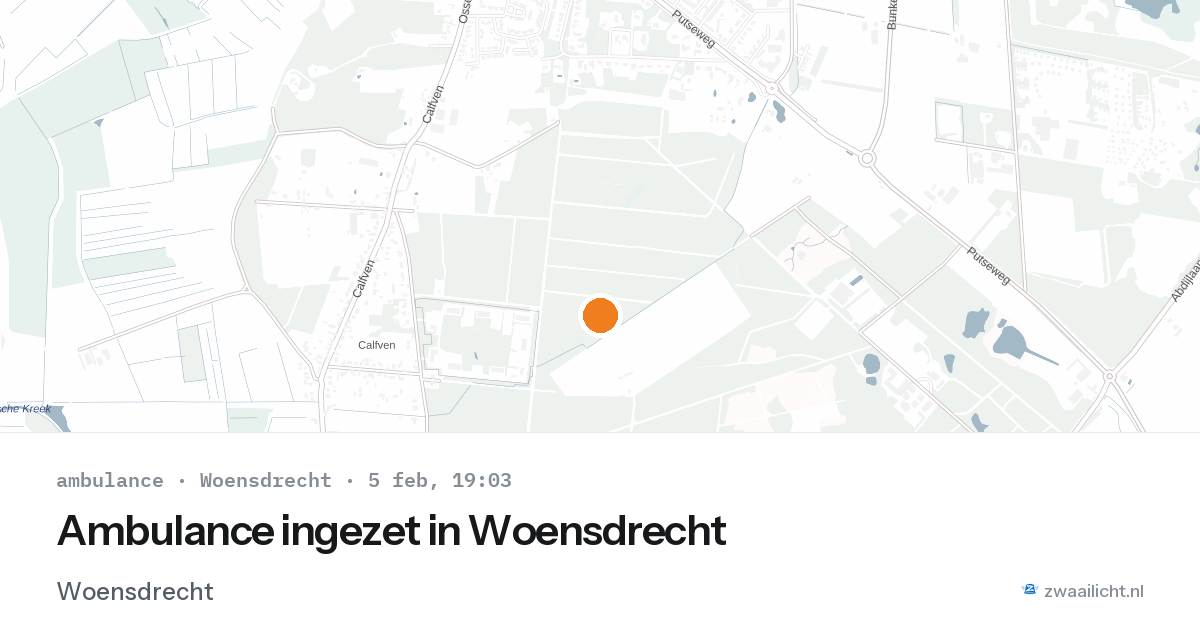 Ambulance ingezet in Woensdrecht — 5 feb 2026