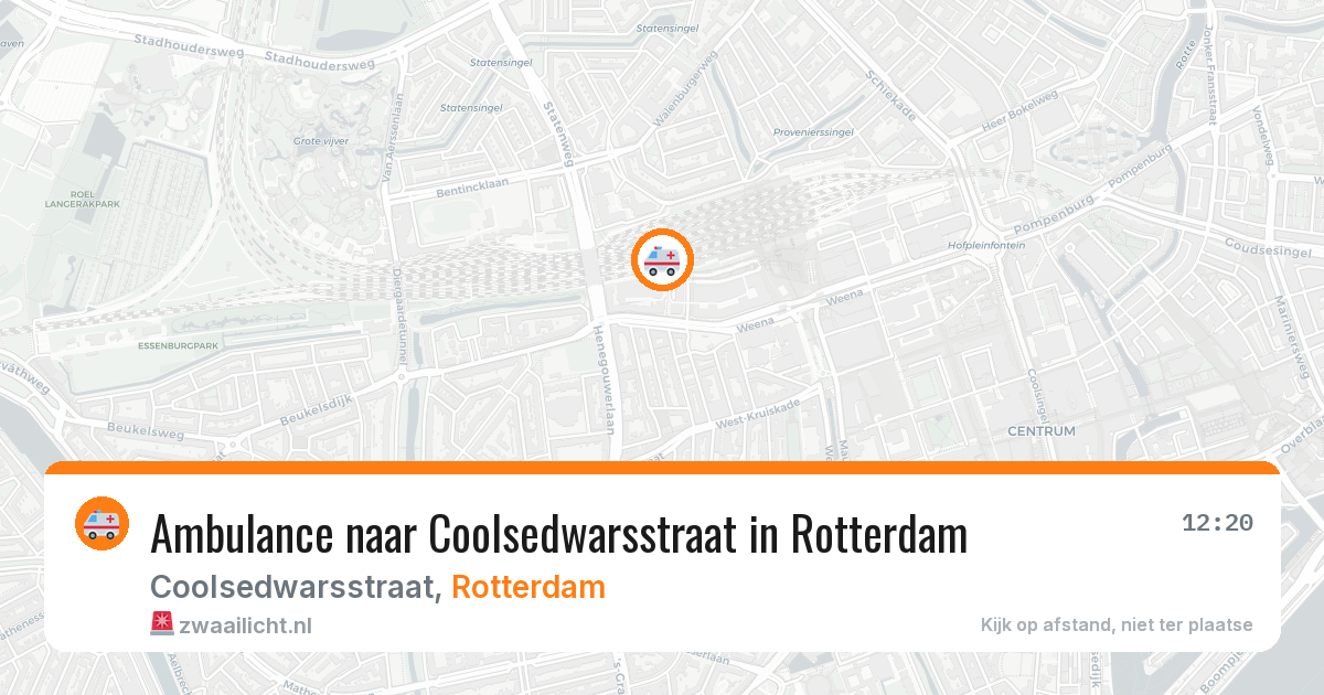 Ambulance naar Coolsedwarsstraat in Rotterdam — 12 mrt 2026