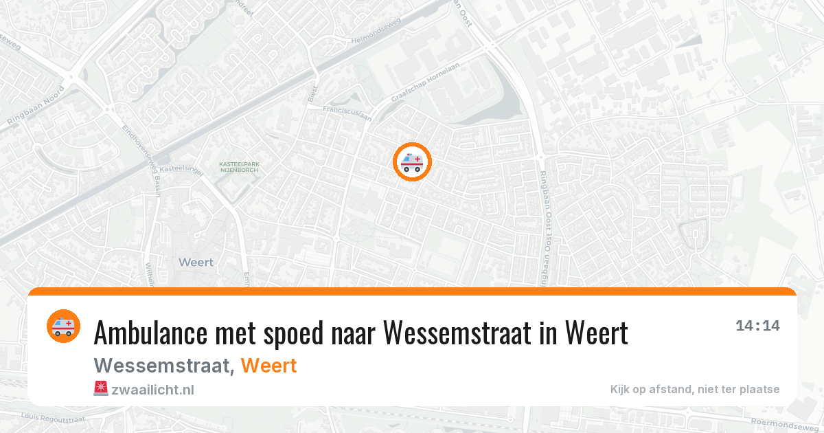 Ambulance met spoed naar Wessemstraat in Weert — 4 jun 2026