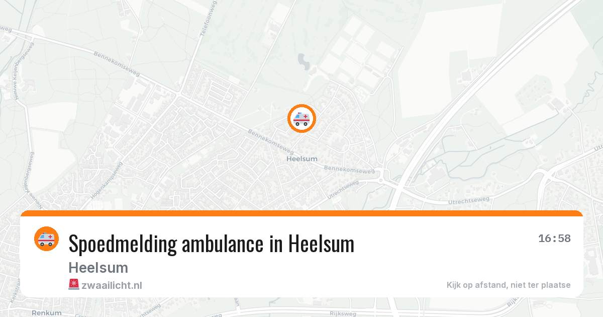 Spoedmelding ambulance in Heelsum — 18 jun 2026