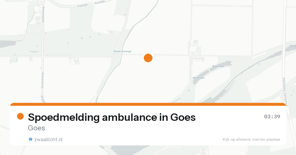 Spoedmelding ambulance in Goes — 16 aug 2026