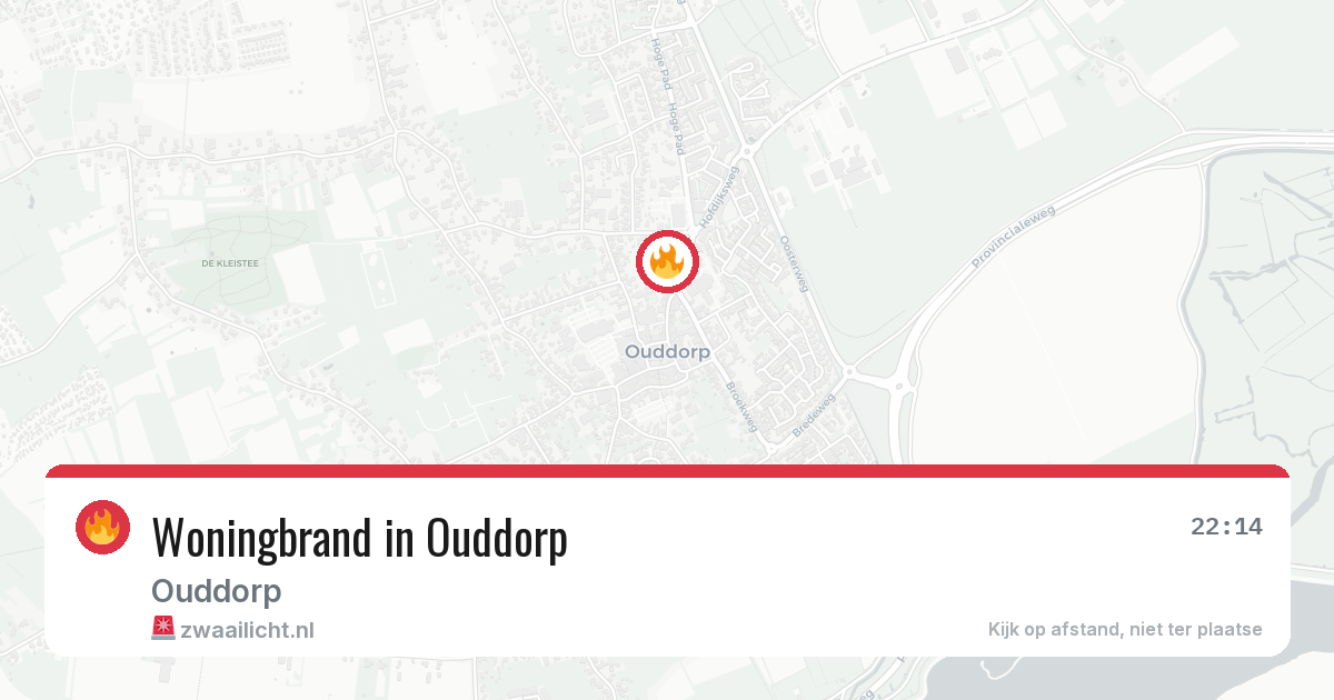 Woningbrand in Ouddorp — 19 jun 2026