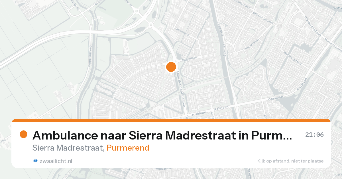 Ambulance naar Sierra Madrestraat in Purmerend — 23 aug 2026