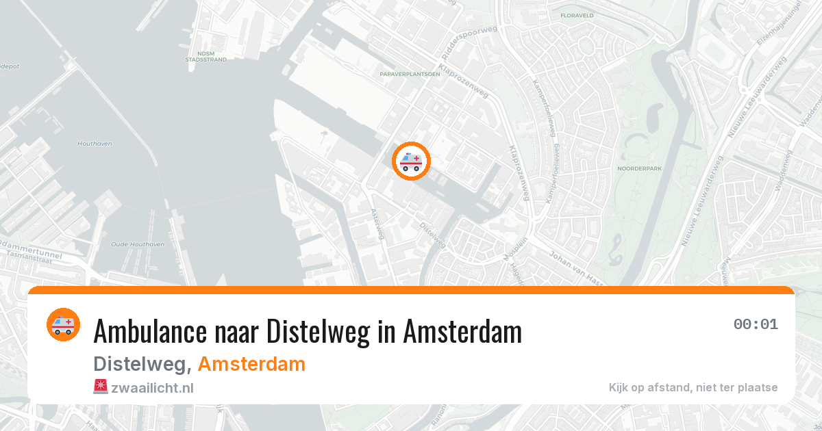 Ambulance naar Distelweg in Amsterdam — 11 aug 2026