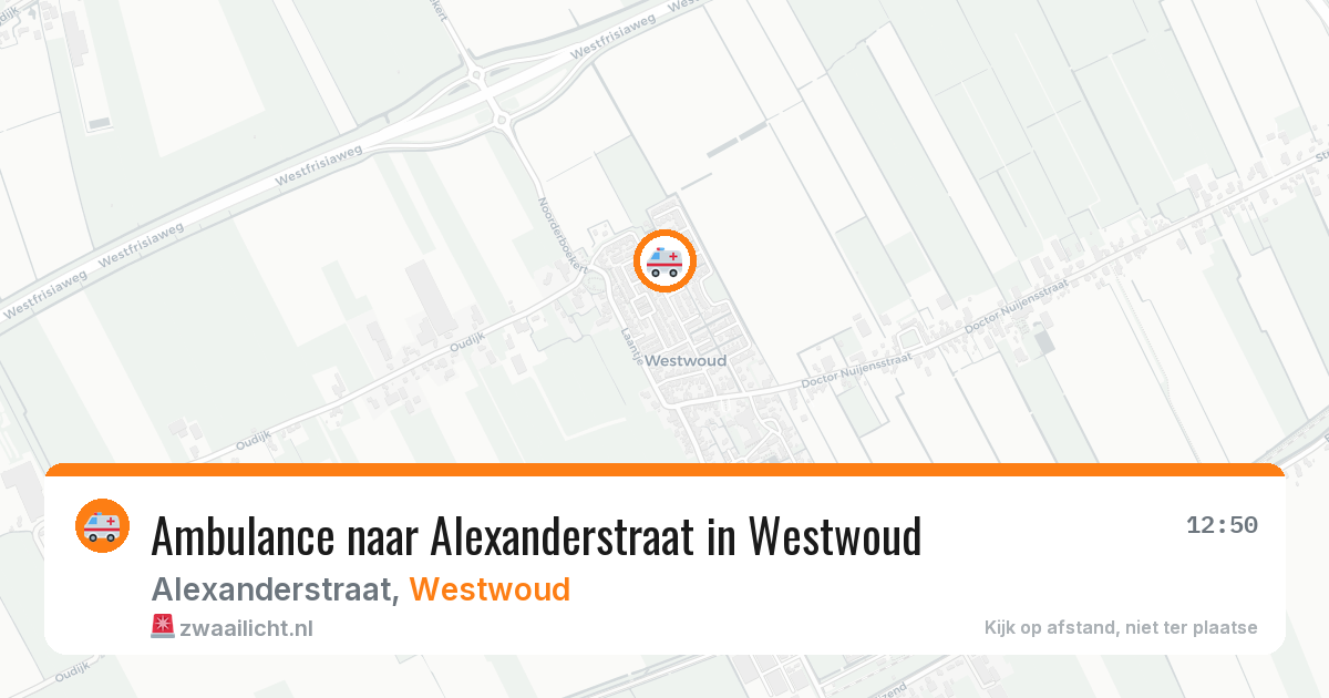 Ambulance naar Alexanderstraat in Westwoud — 19 mrt 2026