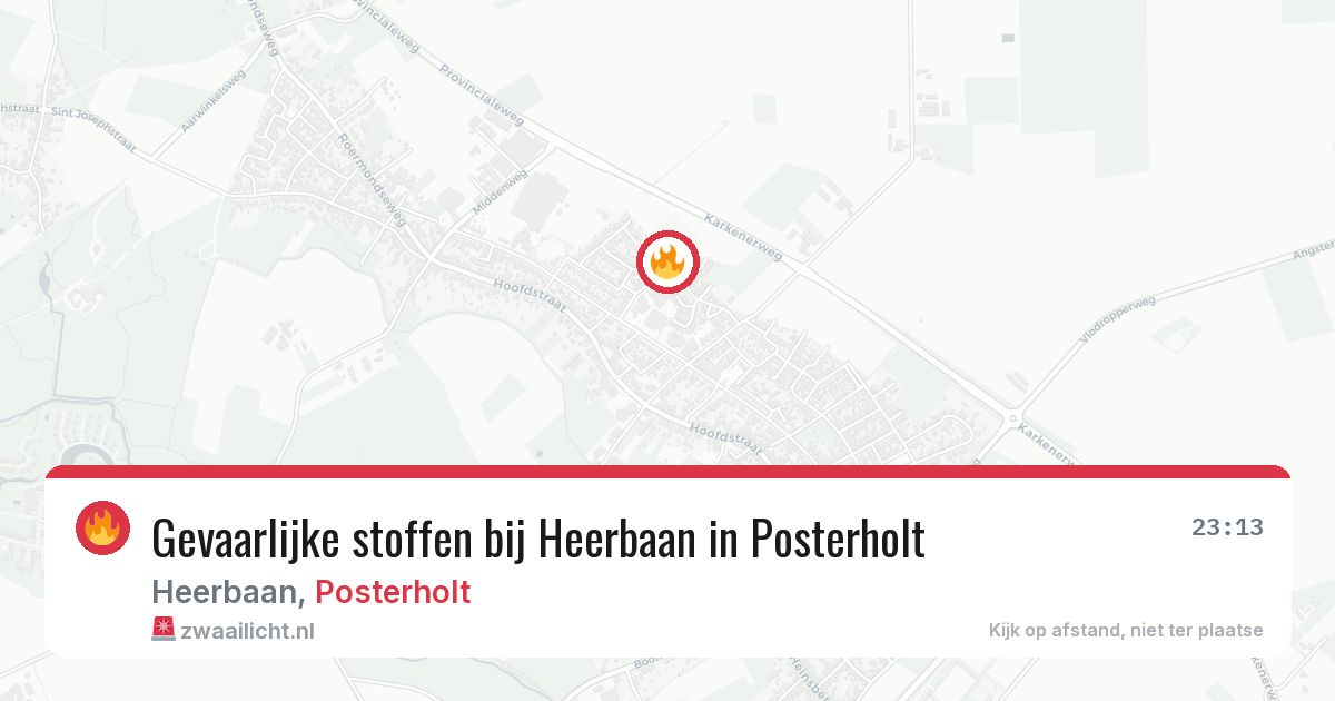 Gevaarlijke stoffen bij Heerbaan in Posterholt — 30 mei 2026