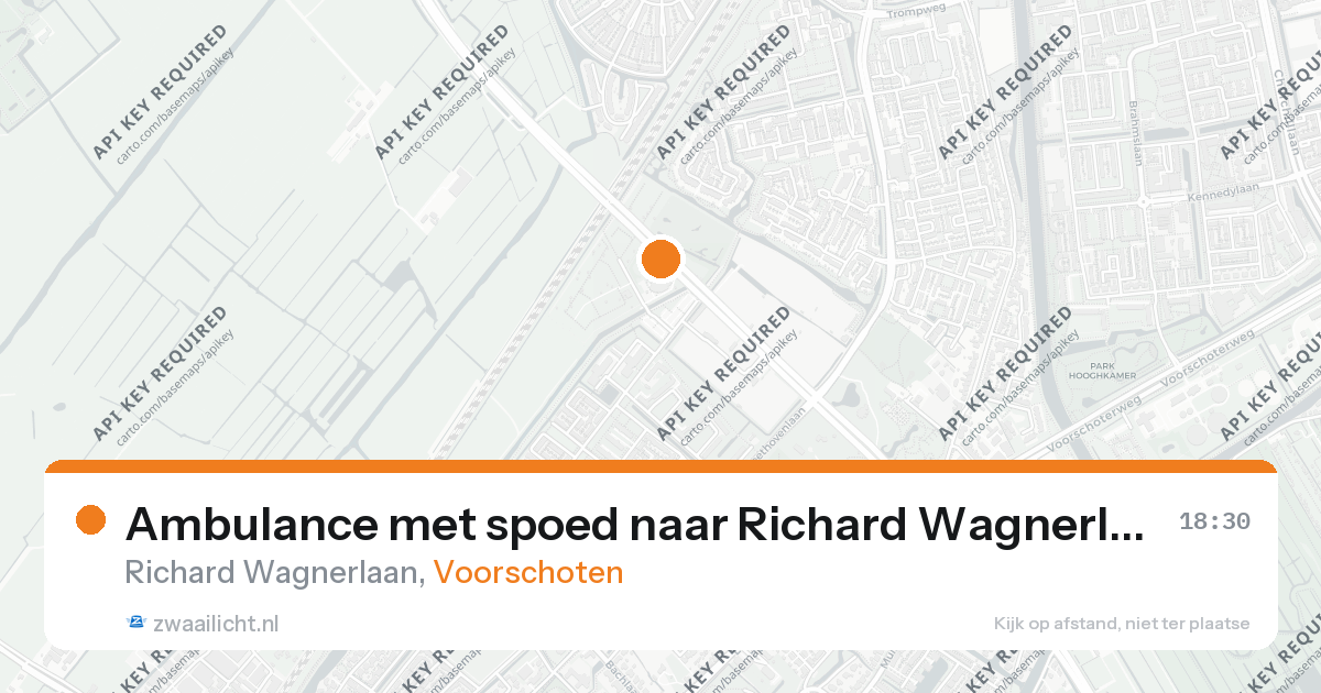 Ambulance met spoed naar Richard Wagnerlaan in Voorschoten — 10 mei 2026