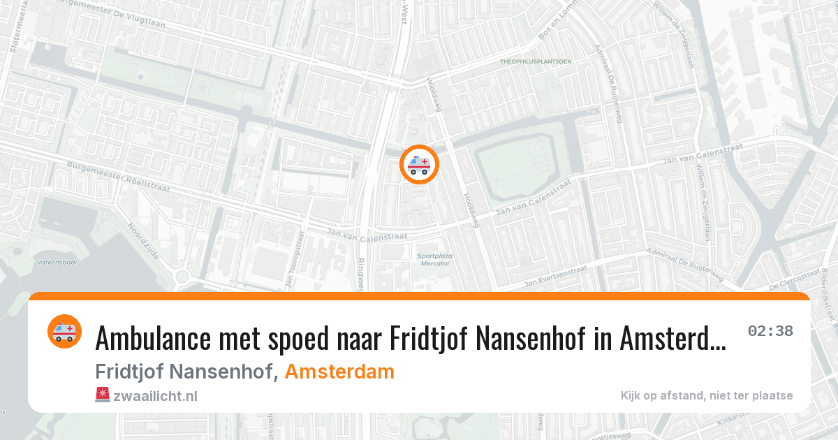 Ambulance met spoed naar Fridtjof Nansenhof in Amsterdam — 4 mei 2026