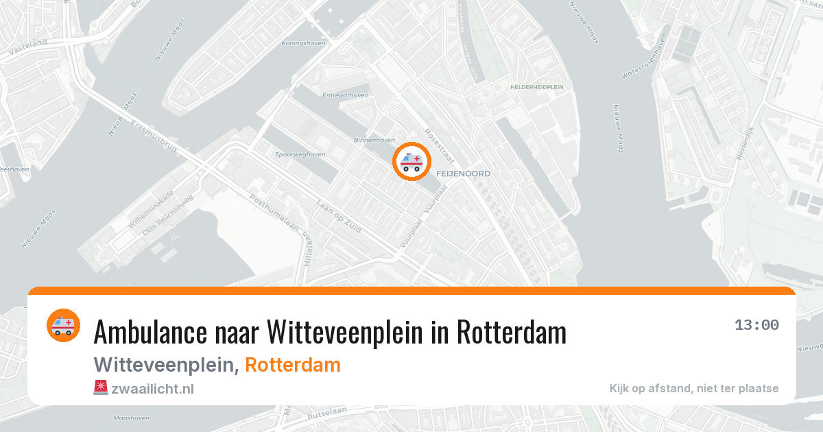 Ambulance naar Witteveenplein in Rotterdam — 21 mrt 2026