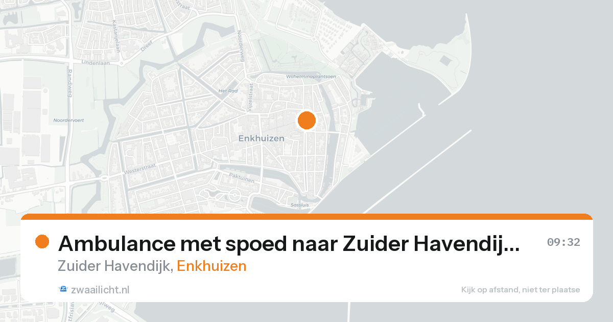 Ambulance met spoed naar Zuider Havendijk in Enkhuizen — 22 aug 2026