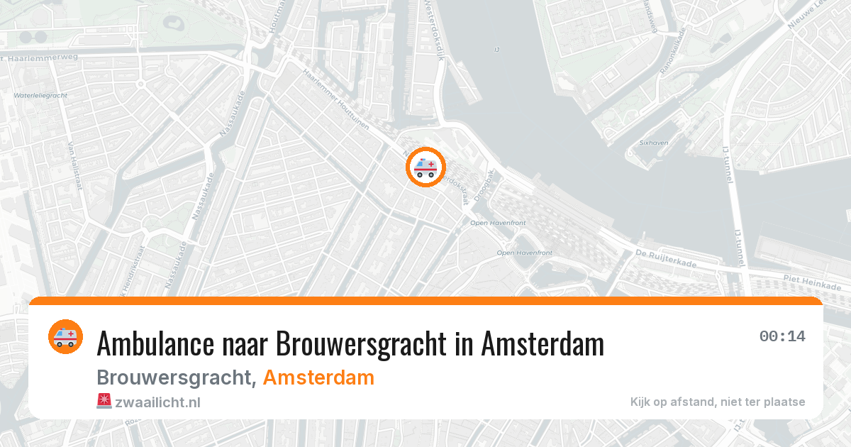 Ambulance naar Brouwersgracht in Amsterdam — 30 mei 2026