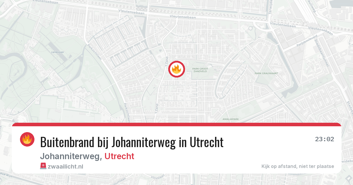 Buitenbrand bij Johanniterweg in Utrecht — 10 apr 2026