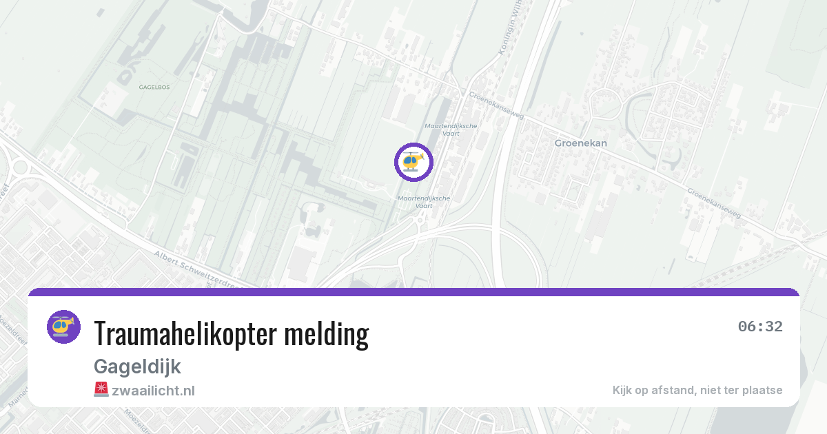 Traumahelikopter melding — 14 jun 2026