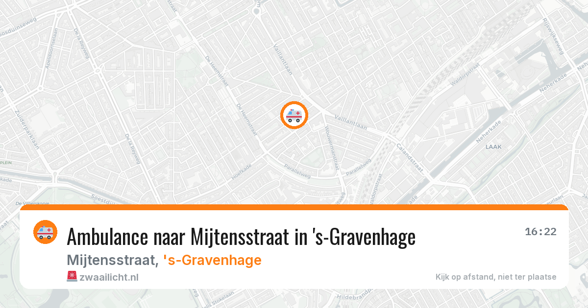Ambulance naar Mijtensstraat in 's-Gravenhage — 21 mei 2026