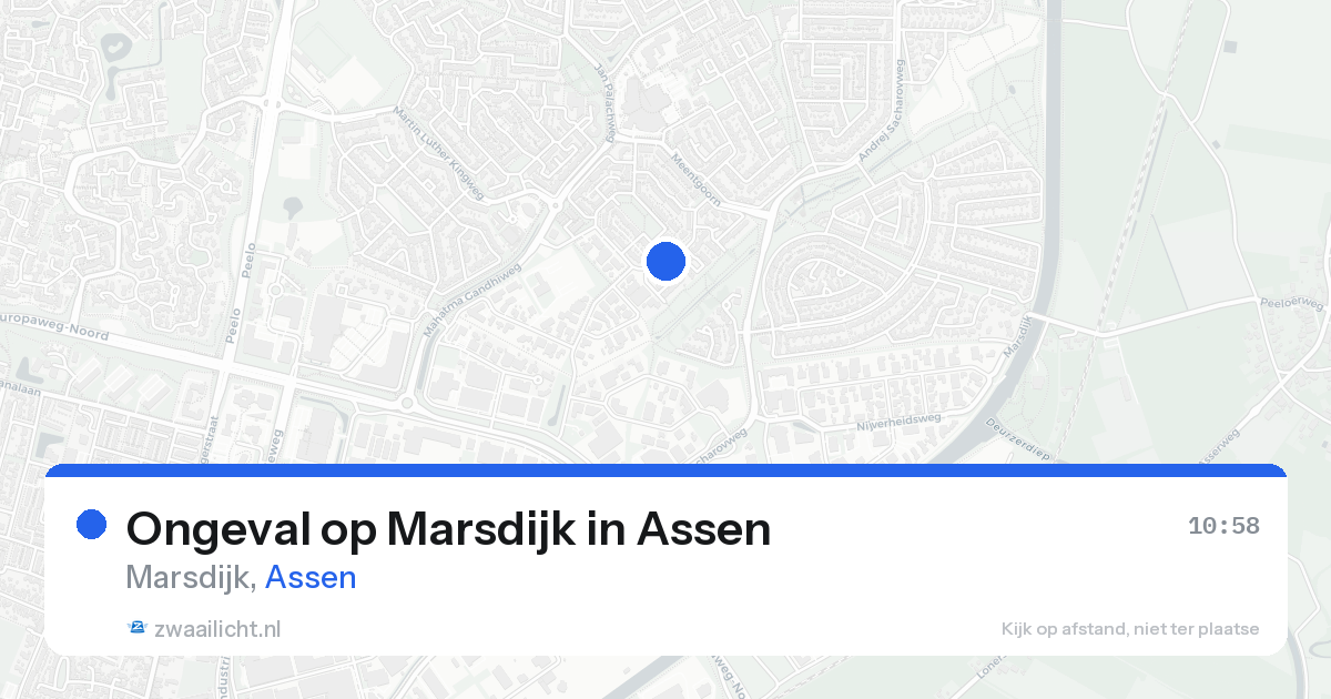 Ongeval op Marsdijk in Assen — 23 aug 2026