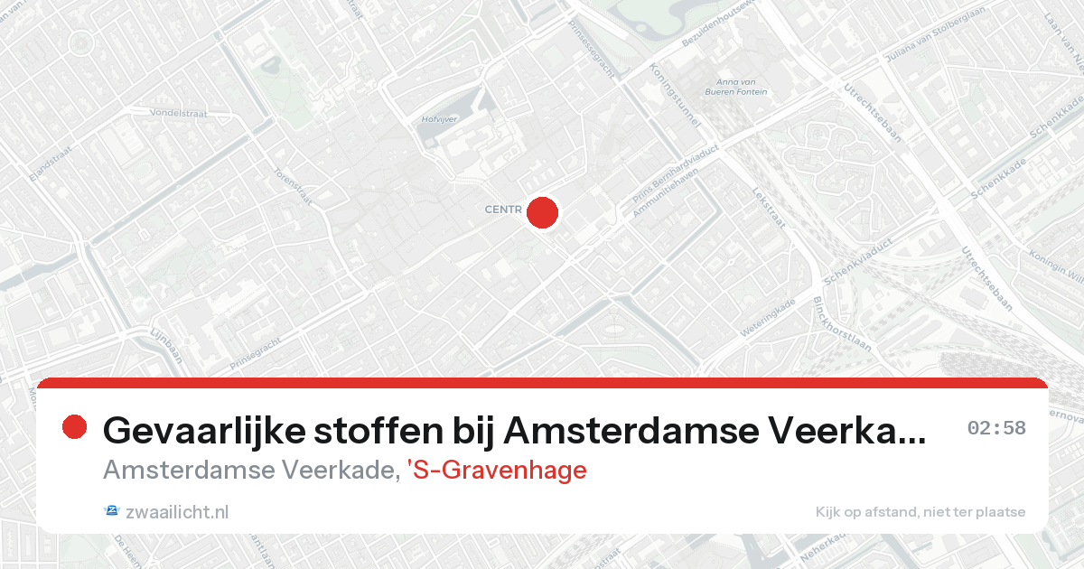 Gevaarlijke stoffen bij Amsterdamse Veerkade in 'S-Gravenhage — 21 aug 2026