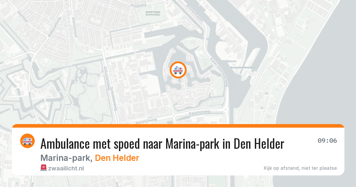 Ambulance met spoed naar Marina-park in Den Helder — 4 aug 2026