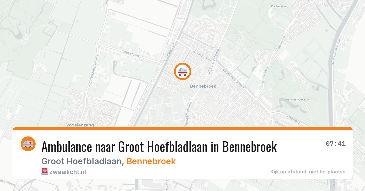 Ambulance naar Groot Hoefbladlaan in Bennebroek — 17 jun 2026