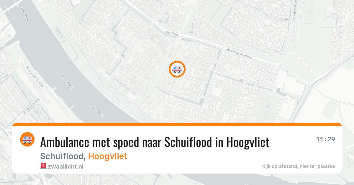 Ambulance met spoed naar Schuiflood in Hoogvliet — 19 jul 2026