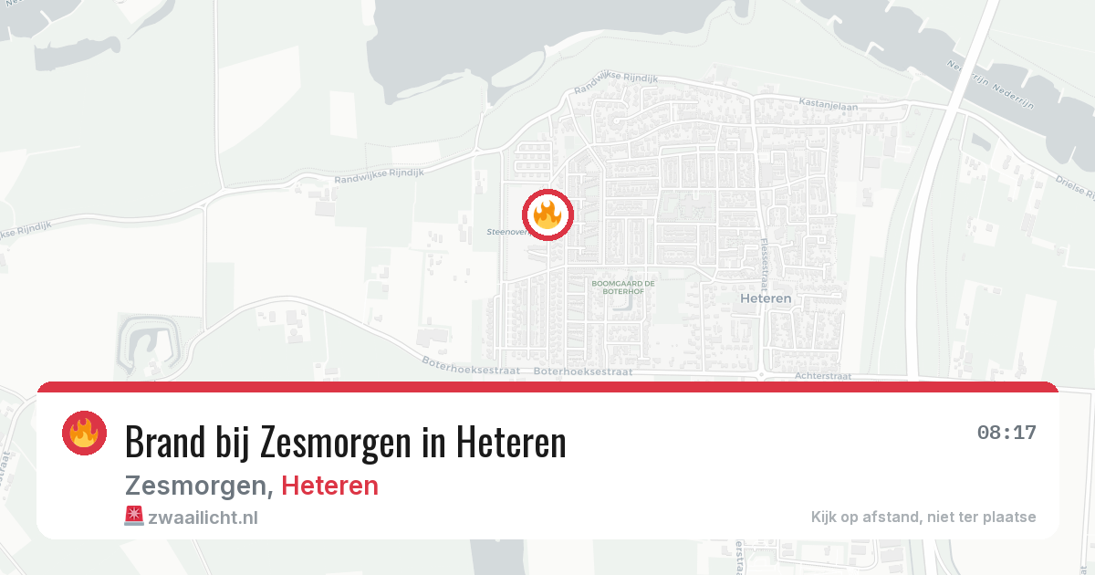 Brand bij Zesmorgen in Heteren — 6 jul 2026