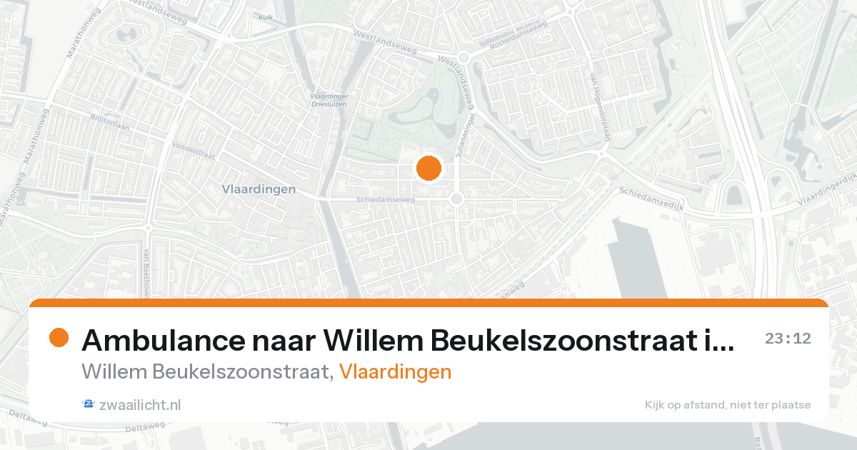 Ambulance naar Willem Beukelszoonstraat in Vlaardingen — 23 aug 2026