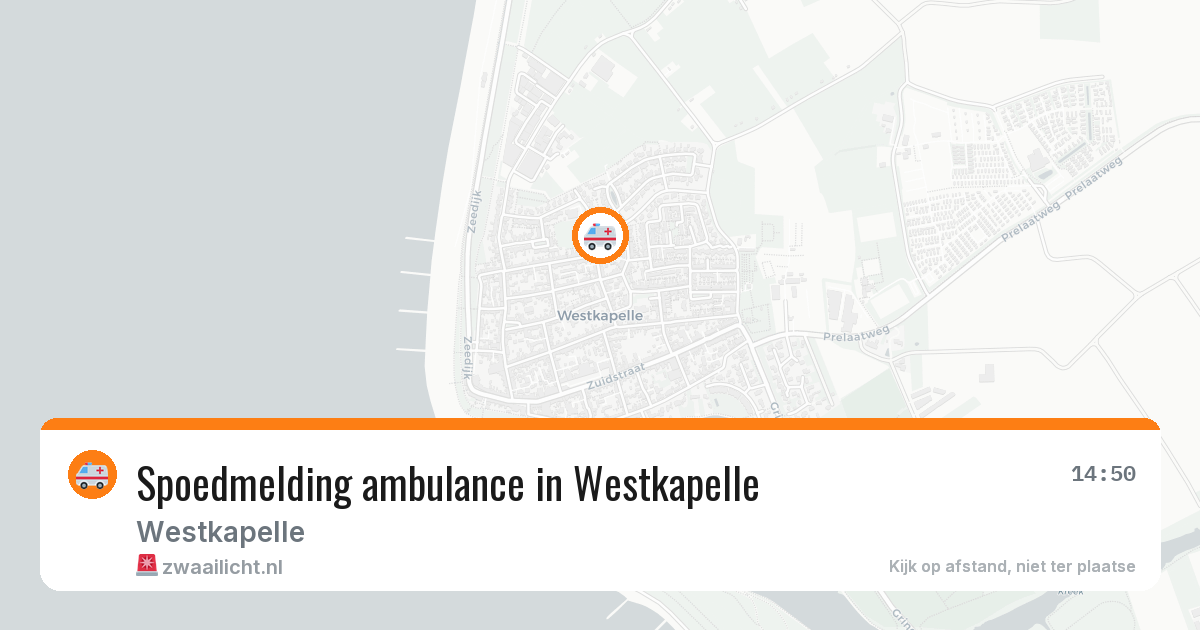 Spoedmelding ambulance in Westkapelle — 9 mei 2026