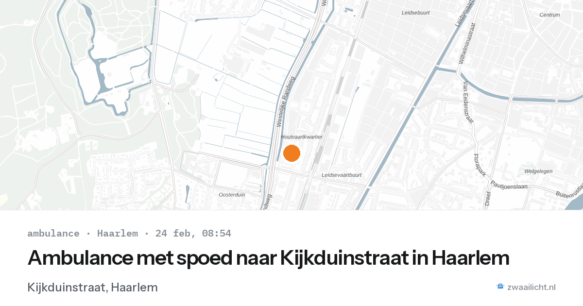 Ambulance met spoed naar Kijkduinstraat in Haarlem — 24 feb 2026