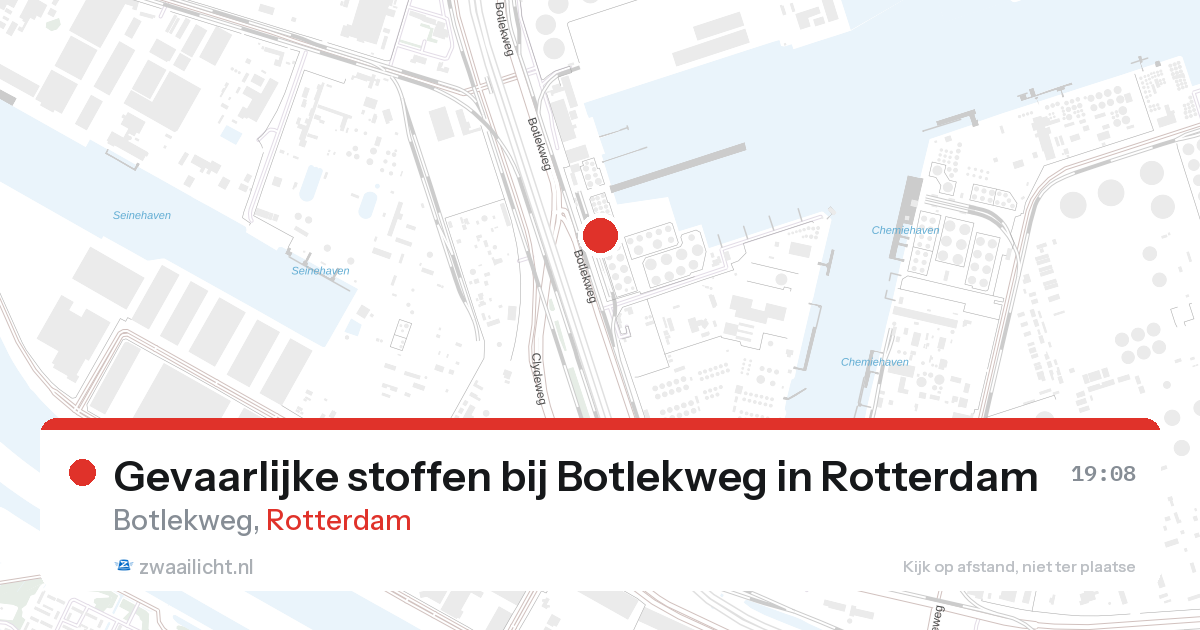 Gevaarlijke stoffen bij Botlekweg in Rotterdam — 28 aug 2026