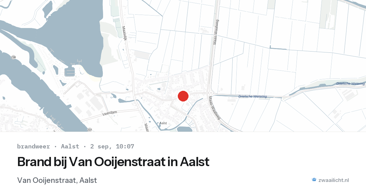 Brand bij Van Ooijenstraat in Aalst — 2 sep 2026