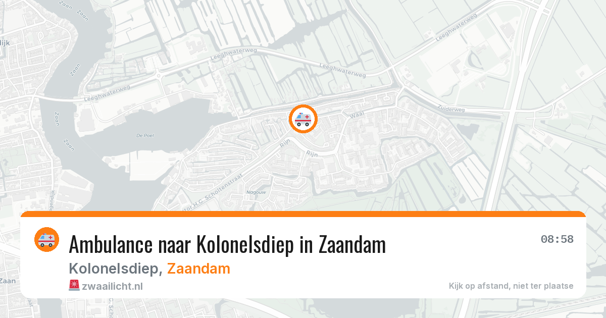 Ambulance naar Kolonelsdiep in Zaandam — 26 mei 2026