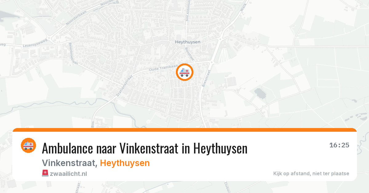 Ambulance naar Vinkenstraat in Heythuysen — 13 jul 2026