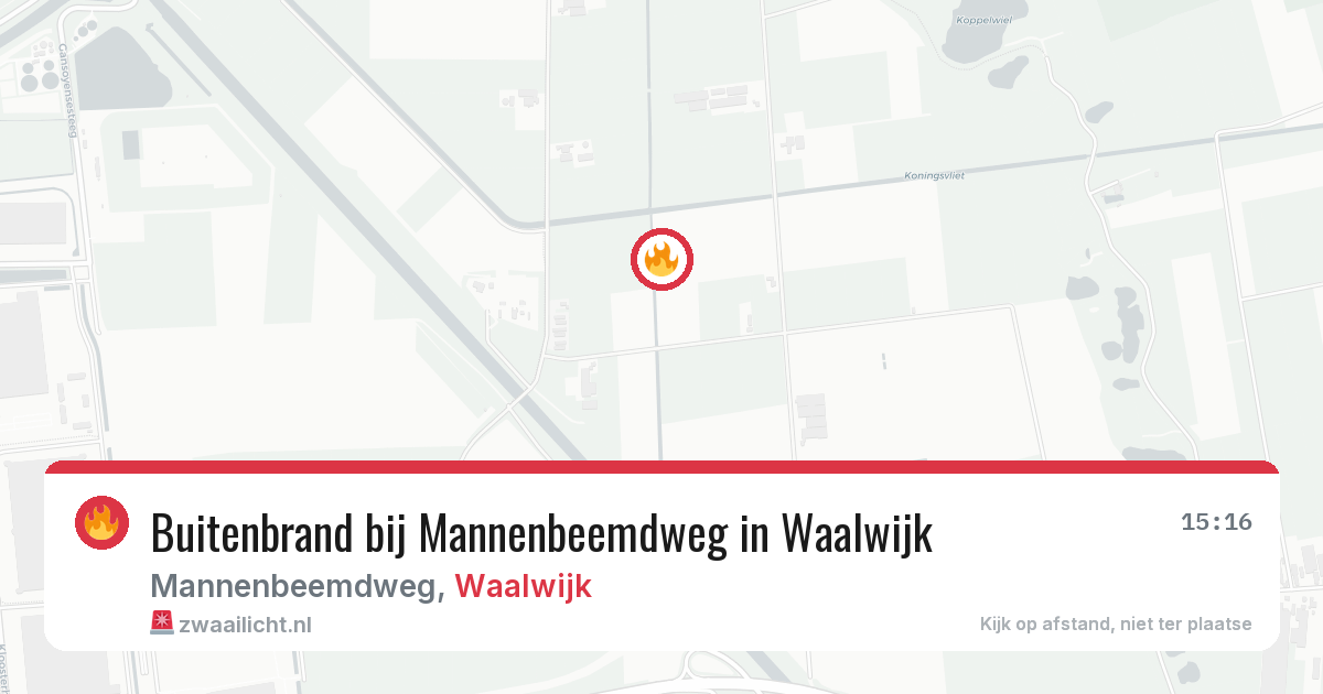 Buitenbrand bij Mannenbeemdweg in Waalwijk — 11 aug 2026
